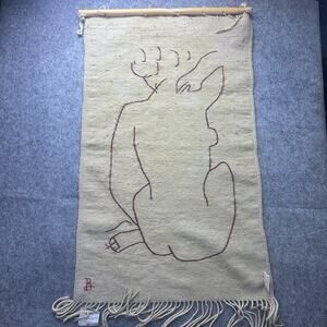 Henri Matisse Seated Woman Tapestry La Grana Handwoven Mexican 24x40 Wall Art